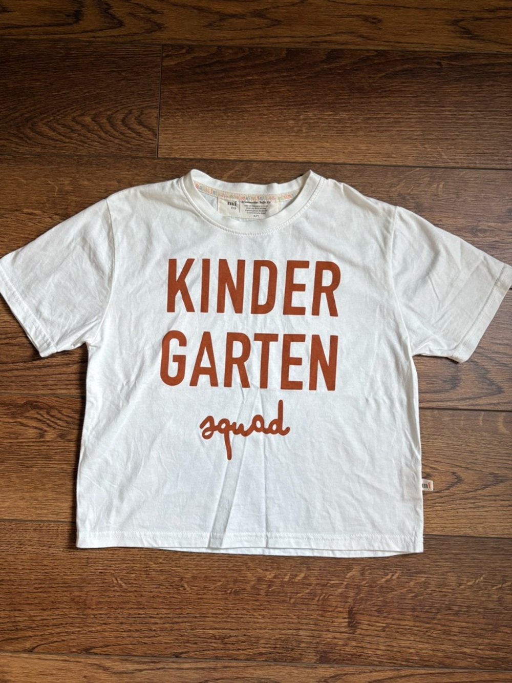 Minimalist Folk Co Kindergarten Squad Shirt Size 6-7Y